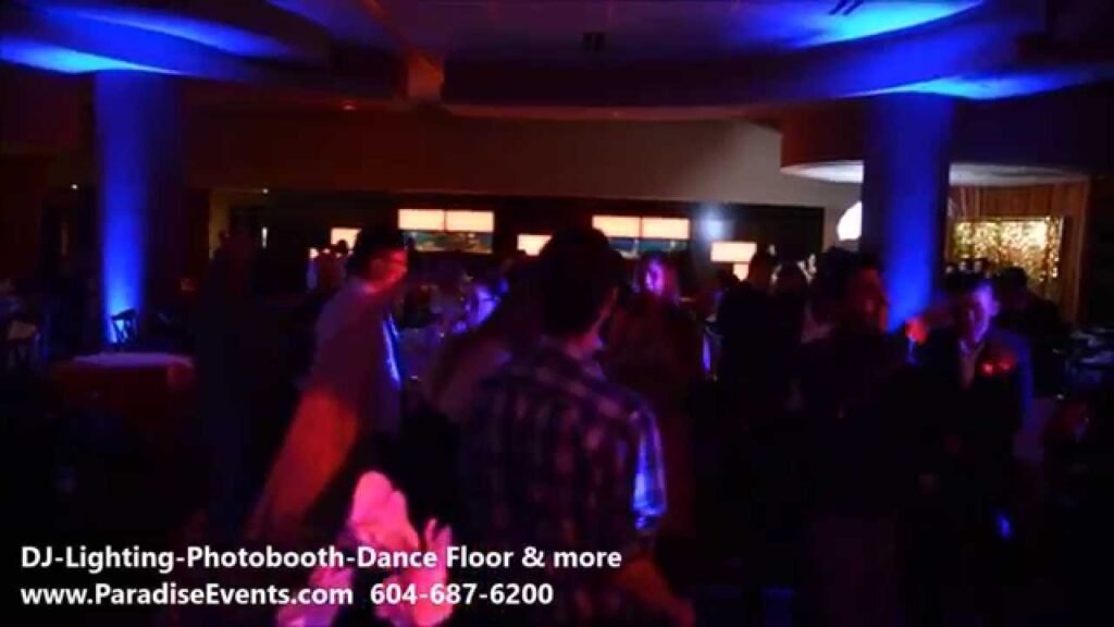 Chinese wedding at restaurant dj,photobooth,dance floor,wireless uplighting decor,laser lights