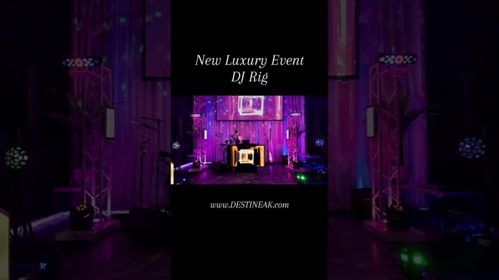 Luxury event dj rig with led visual dj booth & white lighting truss | destineak music