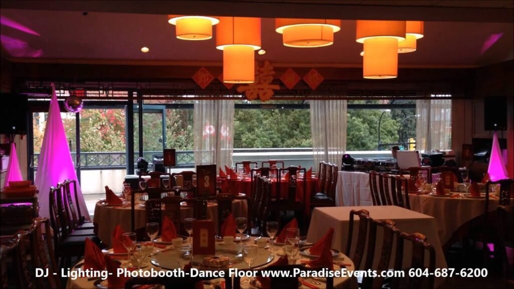 Wedding@kirin seafood-paradise events-wedding dj vancouver, uplighting, photobooth, dance floor