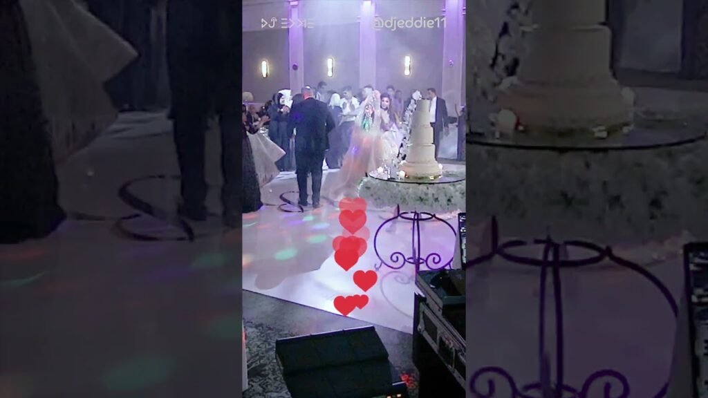 Bride enjoys dj music at wedding 🎵👍🔥