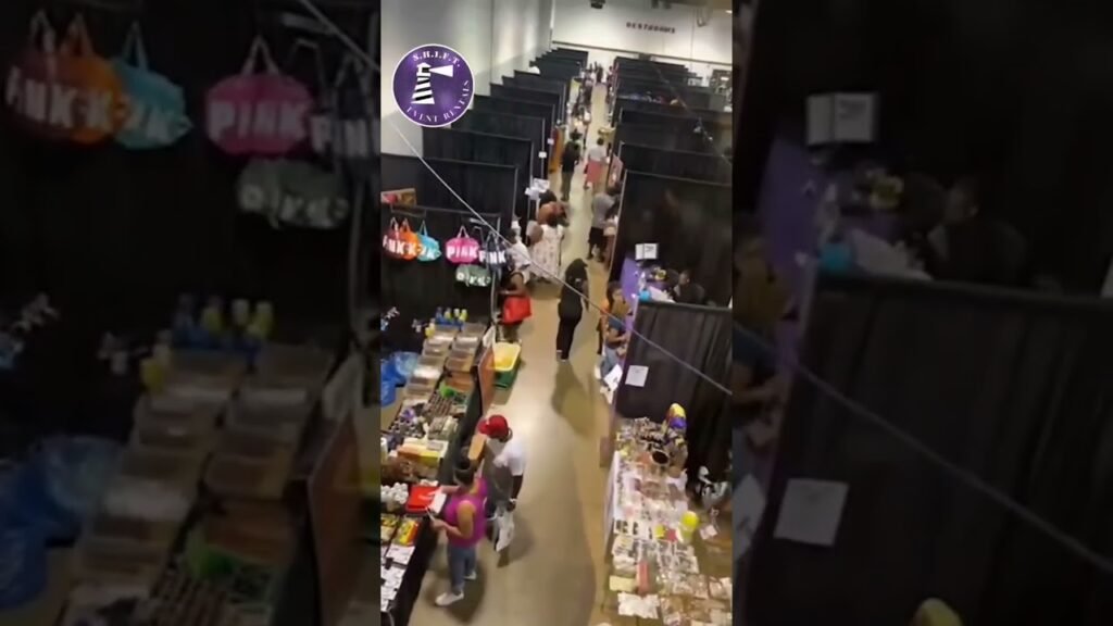 Checkout 200 vendor booths with pipe & drape for a historic expo! Book the deal! #shorts #event #fyp