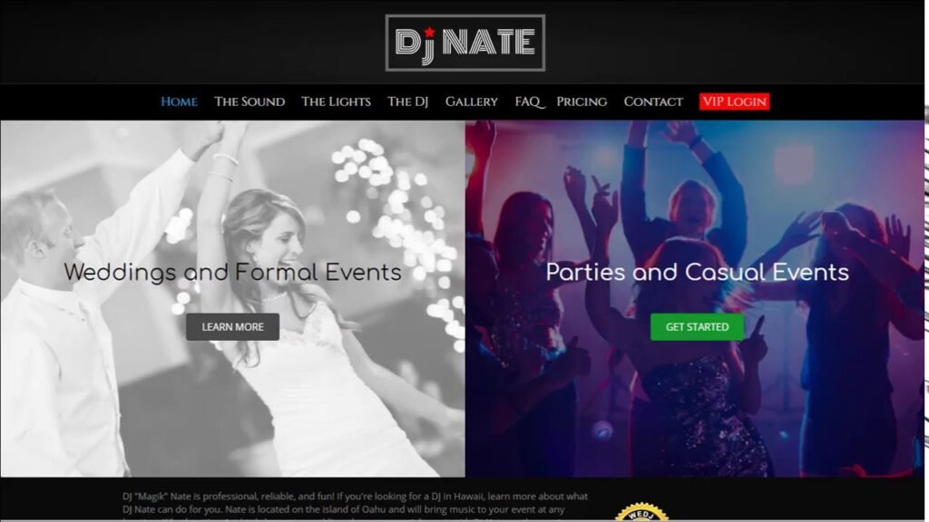 Professional wedding & party dj oahu, hawaii