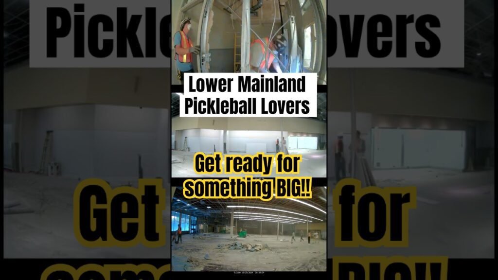The beginning of the largest indoor pickleball court in the lower mainland