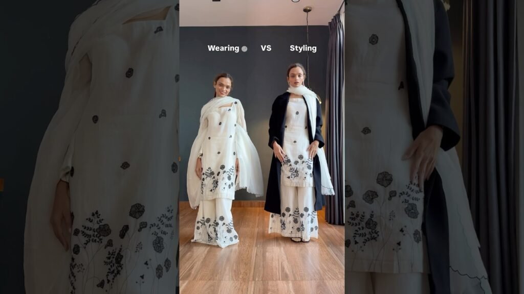 Wearing vs styling a loose kurta in winters ✨❤️  #fashion #kurti #indianwear